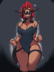 1girls ashelin_praxis breasts cleavage jak_and_daxter leotard thighs wide_hips