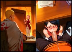 1boy 2girls absurd_res adult_and_teenager age_difference ai_generated almost_caught between_legs big_penis blowjob boruto:_naruto_next_generations cape cheating cheating_girlfriend cheating_husband closed_eyes clothed clothed_sex clothing desk dress father_and_son's_friend father_and_son's_girlfriend fellatio fellatio_under_table female fully_clothed hi_res hiding high_resolution highres hokage holding_penis jacket light-skinned_female light-skinned_male light_skin male male_pov mature mature_female milf mokimoki mother_and_daughter multiple_girls naruto naruto_(series) netorare ntr older_male older_male_and_younger_female older_man_and_teenage_girl oral oral_sex pants penis penis_in_mouth pov red_eyes sakura_haruno sarada_uchiha sharingan shirt smile stealth stealth_fellatio stealth_sex teacher_and_student uncensored under_the_table uzumaki_naruto viewed_from_above walk-in waving waving_hand younger_female