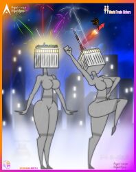 agonywelds anthro ass breasts breasts building buildings controversial controversy deki female never_forget new_year offensive smaller_male taller_girl tenna thick_ass thick_thighs thighs twin_towers worldtradesisters