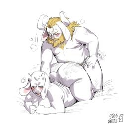 1boy1girl asgore_dreemurr beard blush blushing boss_monster boss_monster_(undertale) couple couple_sex dad_bod dilf doggy_style duo duo_focus goat goat_horns hard_sex horn horns husband_and_wife long_ears long_hair male/female mature_female mature_male milf muscular muscular_male namnums parents penetration penetration_from_behind sex sex_from_behind slicked_back_hair stagbeetle straight straight_sex sweat toriel undertale undertale_(series)