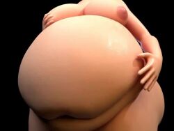 1girls 3d animated bbw belly big_belly big_breasts breasts extrudeds extrudedsquared fat female huge_belly morbidly_obese nipples obese overweight overweight_female solo sound stomach_noises tagme video