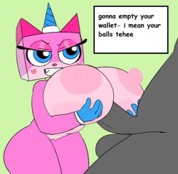 1boy 1boy1girl 1girls 2024 angry angry_sex anon anthro anthro_penetrated anthro_penetrating balls big_breasts big_penis blue_eyes blue_horn bodily_fluids breast_grab breast_play breasts cartoon_network collar cutie_mark dialogue domestic_cat duo english_text faceless_character faceless_male felid feline felis female first_person_view fur furry genitals green_background half-closed_eyes hand_on_breast heart_symbol horn huge_breasts human human_on_anthro human_penetrating human_penetrating_anthro humanoid interspecies lego looking_at_another looking_up looking_up_at_another male male/female male_pov mammal narrowed_eyes paizuri penetration penis penis_on_breast pink_body pink_fur pussy rear_view savagensfw sex simple_background speech_bubble teeth text the_lego_movie titfuck titjob tits unikitty unikitty! unikitty_(series)