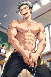 ai_generated bokuto_koutarou haikyuu!! male_only masturbation mel_ai yaoi