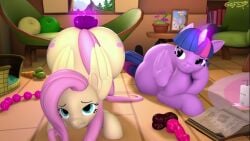 2girls 3d 3d_animation alicorn anal anal_insertion anal_sex animated ass big_ass big_butt deep_anal dildo dildo_in_ass duo female female_only female_penetrated feral floating_object fluttershy_(mlp) friendship_is_magic full_color glowing_horn godoffury hasbro horn indoors magic mane mp4 my_little_pony pegasus pink_hair puffy_anus purple_body purple_hair quadruped sex_toy sex_toy_insertion shorter_than_30_seconds sound sound_warning tagme twilight_sparkle_(mlp) video wings yellow_body yuri