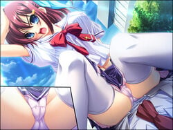 angry footwear legs lowres panties school_uniform socks underwear