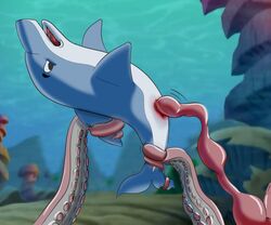 ambiguous_gender cetacean dolphin female female/ambiguous feral feral_only feral_penetrated fin flipper mammal marine sea tentacle underwater unknown_artist water