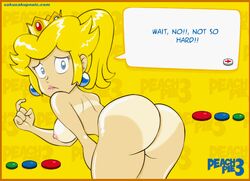 animated ass mario_(series) nintendo princess_peach sakurakasugano slap spanking super_mario_bros._3