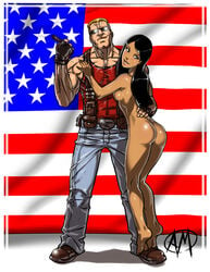 clothing crossover dark-skinned_female dark_skin duke_nukem duke_nukem_(series) female ganassa male nude once_upon_a_time..._space pose psi