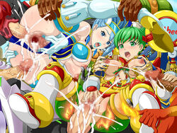 anal_penetration barnaby_brooks_jr blue_hair blue_rose_(tiger_&_bunny) censored cum cum_in_ass cum_inside dark-skinned_male dragon_kid huang_baoling karina_lyle lolita_channel origami_cyclone pao-lin_huang rock_bison thighhighs tiger_and_bunny vaginal_penetration wild_tiger