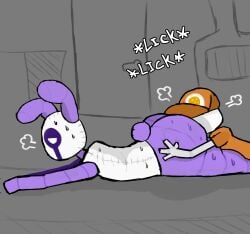 anonymous_male big_butt bonnie_(fnaf) cunninglingus delivery_boy delivery_employee eating_ass eating_out el_sick femboy five_nights_at_freddy&#039;s five_nights_at_freddy&#039;s_2 fnaf2 laying_down laying_on_floor laying_on_stomach oc paper_pals paperpals