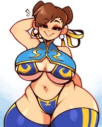 big_breasts bikini chun-li curvy large_breasts legendofnerd street_fighter thick_thighs wide_hips