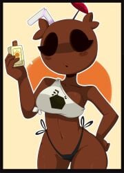 coconut coconut_girl cora_(rbismut) dark-skinned_female dark_skin oc original original_character r_bismut rbismut sunscreen