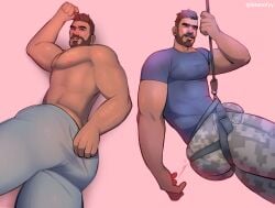 abs activision bara beard biceps blizzard_entertainment bulge clothing daddy dark-skinned_male gabriel_reyes latanolyy male male_nipples male_only manly mature_male moustache muscular_male nipples overwatch overwatch_2 pecs reaper tight_clothing