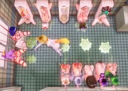 3d aki_minoriko body_writing bondage chimata_tenkyuu chinkaigyogyo damsel_in_distress dominant dominant_futa female femsub fox_ears fox_girl fox_tail futadom futanari gag hatate_himekaidou human_toilet human_urinal humiliated humiliating humiliation intersex kagiyama_hina komakusa_sannyo kudamaki_tsukasa minoriko_aki multiple_girls nitori_kawashiro niwatari_kutaka peeing peeing_on_another peeing_together public_humiliation public_restroom public_use restrained riding_crop rope_bondage sanae_kochiya submissive submissive_female tile_floor tile_wall tiles toilet toilet_slave toilet_use touhou urinal urination urine_pool watersports whipping