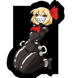 bondage female handles handles_on_hips latex lonishwolf mask mid-transformation rumia tagme touhou transformation