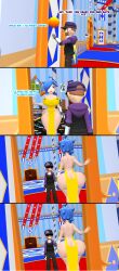 3d 3d_(artwork) ass_crack big_ass big_ass_cheeks big_butt blush booty bubble_butt butt_crack comic dat_ass deekystjohn dress duck huge_ass huge_asscheeks kaibernation miles_broflovski_(deekystjohn) smg4 tari_(smg4) thumbs_up