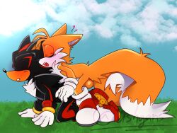 anal anthro balls blush doggy_style duo from_behind_position gay genitals hi_res male male/male male_only penis sega sex shadow_the_hedgehog sonic_(series) sonic_adventure_2 sonic_the_hedgehog_(series) tails tails_the_fox ushgans