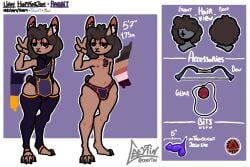 2024 anthro anus bodysuit bow_(weapon) brown_body brown_hair ceeytin chest_tuft claws clothing curled_hair digital_media_(artwork) fur genitals gesture hair hand_gesture hi_res inner_ear_fluff jewelry lagomorph legwear leporid lian_(tsugnin57413) long_ears male mammal model_sheet necklace nipples occult_symbol penis pentagram pentagram_necklace purple_background purple_penis rabbit ranged_weapon red_eyes simple_background skinsuit small_tail solo symbol tail tight_clothing toe_claws topwear trans_(lore) translucent translucent_penis tuft underwear v_sign weapon