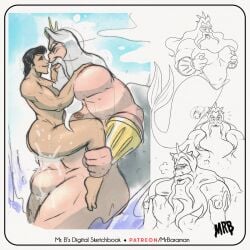 age_difference anal anal_sex ass balls bara big_balls big_penis cum daddy dilf disney dominant dominant_male domination erection gay_anal gay_domination gay_sex genital_fluids king_triton male male_nipples male_only male_penetrated male_penetrating_male manly mature_male mrbaraman muscular_male nipples nude orgasm penetration penis prince_eric sex the_little_mermaid