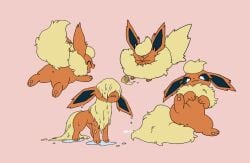 ambiguous_gender anus black_sclera eeveelution feral flareon food fruit fur generation_1_pokemon hi_res lemon lying mochiri neck_tuft nintendo on_back on_front orange_body orange_fur pawpads plant pokemon pokemon_(species) puffed_tail pupils smile solo tail thour_(meme) tuft wet wet_body wet_fur white_pupils yellow_body yellow_fur yellow_tail yellow_tuft