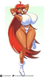 big_breasts bimbo breasts elf_ears galaxy_fight gigantic_breasts happy hips huge_breasts huge_hips huge_thighs ichduhernz impossible_clothes impossible_clothing impossible_shirt large_breasts long_hair looking_at_viewer massive_breasts panties pointy_ears red_hair roomi thick_thighs thighs thong tight tight_clothes tight_clothing tight_shirt very_long_hair wide_hips