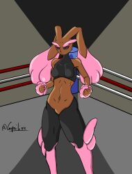 ass brown_hair bunny_ears capriliox female female_focus lopunny yiff