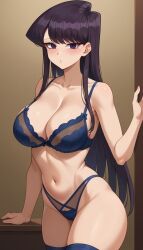 1girl 1girls ai_generated bra breasts female female_only komi-san_wa_komyushou_desu komi_shouko lingerie self_upload solo underwear unjobdespiert