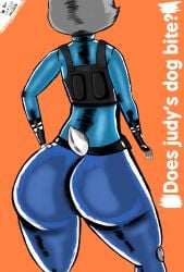 absurd_res anthro ass_up c&oacute;mic comic conejito disney female fur grey_body grey_fur hi_res hopps humanoid judy judy_hopps police purple_eyes solo zamparte zero_pictured zootopia