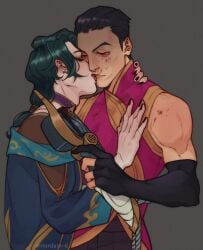 blood gay jhin league_of_legends licking lukai_hwei