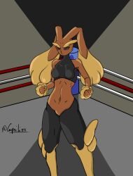 ass brown_hair bunny_ears capriliox female female_focus lopunny yiff