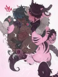 absurd_res anal anal_penetration anal_sex animal_genitalia animal_penis anthro aster_(itendtobleat) bodily_fluids bovid caprine clothing cum cum_in_ass cum_inside cum_while_penetrated dragon duo equine_genitalia equine_penis fishnet_clothing fishnet_topwear full_nelson genital_fluids genitals goat hi_res humanoid_genitalia humanoid_penis hybrid inflation jimnsei male male/male male_only male_penetrated male_penetrating male_penetrating_male mammal messy mythological_creature mythological_scalie mythology penetration penis plap questionable_consent scalie sex stomach_bulge sweat sweatdrop tears tears_of_pleasure text tongue tongue_out topwear