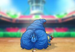 anal_vore anthro anthro_only ass crocodilian fat_ass feraligatr fight huge_ass hyper hyper_ass oversized_ass pokemon pokemon_(species) scalie totodile vore