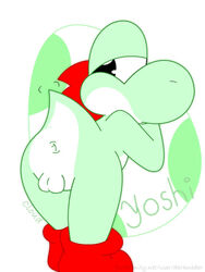 anus balls darknader edit furry looking_back male male_only mario_(series) nintendo pucker yoshi