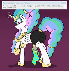 alicorn blush clothing crown equine female friendship_is_magic futanari hair herm horn horse intersex my_little_pony pony princess_celestia_(mlp) socks unicorn vulapa wings