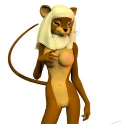 3d anthro breasts cornflower_fieldmouse female fur furry looking_at_viewer mouse nipples nude pussy redwall rodent solo tail