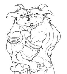 2boys anthro anthro_only arody bandicoot brother brothers butch_bandicoot closed_eyes crash_(series) crunch_bandicoot fur furry furry_only gay incest line_art love male male_only marsupial monochrome multiple_males muscle mutant_serpentina no_humans scar siblings tattoo video_games yaoi