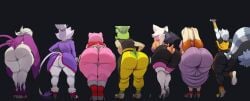 7girls amy_rose anthro anthro_female anthro_only ass ass_chart ass_row big_ass big_breasts blackwhiplash blaze_the_cat breasts bubble_butt edit female female_only furry furry_female furry_only huge_ass huge_breasts mobian_(species) multiple_girls rouge_the_bat sonic_(series) sonic_the_hedgehog_(series) surge_the_tenrec tangle_the_lemur vanilla_the_rabbit wave_the_swallow