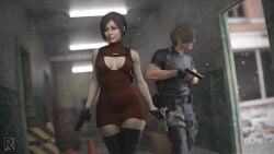 1girls 3d ada_wong ada_wong_(adriana) asian asian_female big_breasts black_hair breasts busty capcom female female_focus hourglass_figure leon_scott_kennedy male resident_evil rro.lled short_hair tagme wide_hips