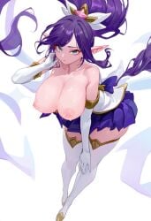 asun breasts_out huge_breasts janna_windforce lactation league_of_legends magical_girl star_guardian_janna