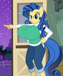 anthro big_breasts breasts dead_source door earth_pony female flashequestria get_out huge_breasts milky_way_(mlp) my_little_pony oc oc_only solo