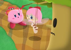 1boy 1boy1girl 1girls emsdelaroz fairy female kirby kirby_(series) ribbon_(kirby) textless textless_version whip whispy_woods