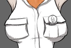 1female 1females 1girls 1woman armpit armpits artist_request breasts cheryl_mason clothed clothed_breasts clothed_female clothed_woman color colored colored_sketch female heather_mason jacket no_sex orange_shirt silent_hill silent_hill_3 sleveless white_jacket