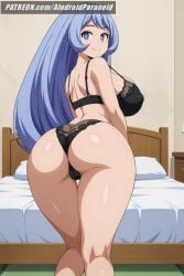 ai_generated aindroidparanoid ass ass ass_focus bedroom big_ass big_breasts big_butt blue_eyes blue_hair boku_no_hero_academia breasts busty cameltoe curvy fat_ass female female_only flirting from_behind hadou_nejire hips huge_ass huge_breasts huge_butt indoors large_ass large_breasts large_butt lingerie long_hair my_hero_academia narrow_waist nejire_hado nipples slim_waist stable_diffusion superheroine thick_ass thick_thighs voluptuous wavy_hair wide_hips