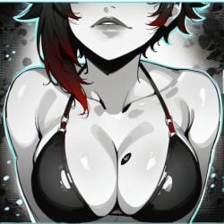 ai_art ai_generated ruby_rose rwby saucy_trove solo_female stark_bikini