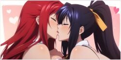 2females 2girls 2women ai_generated akeno_himejima girl_on_girl high_school_dxd lesbian_couple lesbian_kiss lesbian_sex rias_gremory yuri yuri yuri