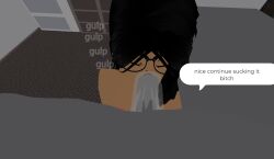 1boy 1boy1girl 1girls big_breasts comic comic_page cum_in_mouth roblox robloxian xysd3ad