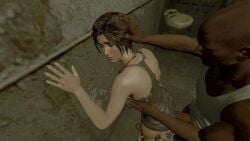 3d against_wall anal anal_insertion anal_sex damsel_in_distress dark-skinned_male exposed_ass exposed_pussy female_penetrated forced holding_head inmate jail jail_cell lara_croft lara_croft_(survivor) prison_bars prison_cell prisoner pulled_down_pants pulling_down_pants rise_of_the_tomb_raider rough_sex scared scared_expression skyliner79 tomb_raider tomb_raider_(survivor)