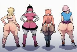 4girls ai_generated ass_chart ass_comparison big_ass daiya_higashikata different_ass_sizes fat_ass height_difference hips_wider_than_shoulders hot_pants_(jjba) huge_ass huge_breasts jojo's_bizarre_adventure lucy_steel medium_ass nini_mihy no_pants novelai short_skirt small_ass small_breasts small_skirt thick_ass thick_thighs wide_hips yasuho_hirose