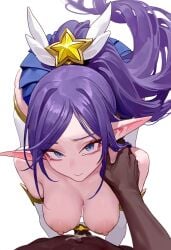 after_sex asun big_breasts breasts_out janna_windforce league_of_legends looking_at_viewer pov star_guardian_janna star_guardian_series