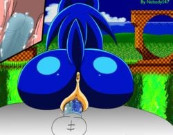 animal_ears anus ass balls blue_hair condom erection female hair hedgehog huge_ass male nobody147 penetration penis pussy rule_63 sega sex sonic_(series) sonic_1 sonic_the_hedgehog sonic_the_hedgehog_(series) tail vaginal_penetration